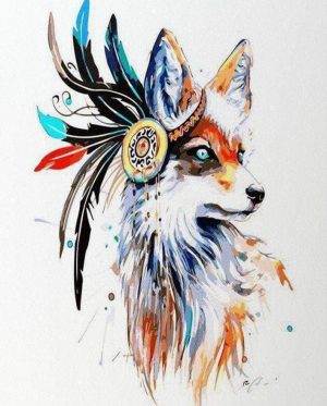 Tribal Fox Paint By Numbers