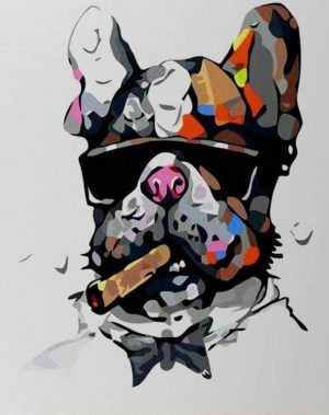 Colorful Bulldog Paint By Numbers