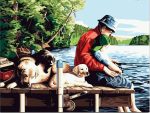Father And Son Fishing Paint By Numbers
