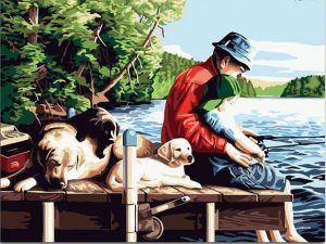 Father And Son Fishing Paint By Numbers