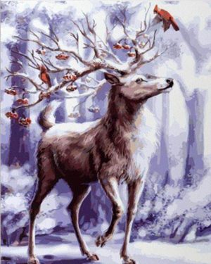 Winter Deer Paint By Numbers
