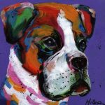 Colorful Boxer Dog Paint By Numbers