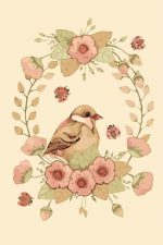 Bird And Blossoms Paint By Numbers