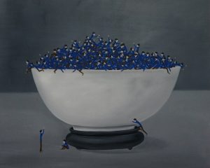 Blue And White Porcelain Abstract Paint By Numbers