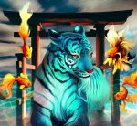 Blue Siberian Tiger Paint By Numbers