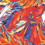 Colorful Tropical Leaves Paint By Numbers