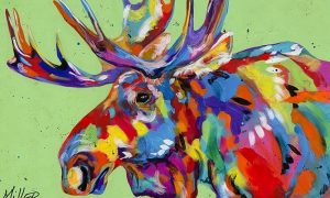 Colorful Moose Paint By Numbers