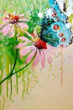 Butterfly On A Flower Paint By Numbers