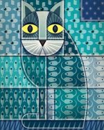 Cat on Wall Animals Paint By Numbers