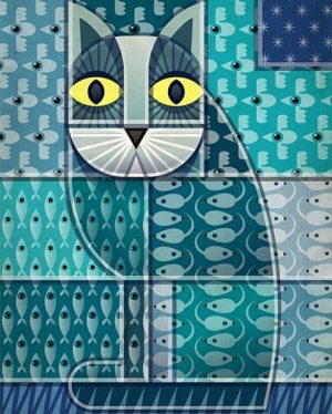 Cat on Wall Animals Paint By Numbers