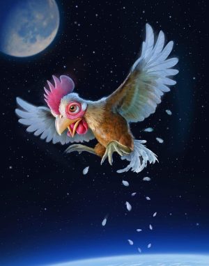 Chicken In Space Paint By Numbers