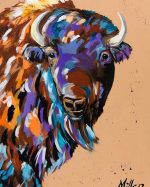 Colorful Bison Paint By Numbers