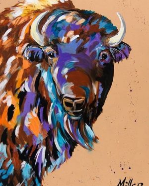 Colorful Bison Paint By Numbers