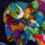 Colorful Bison Paint By Numbers