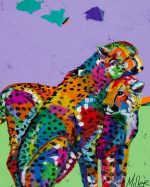 Colorful Cheetah Paint By Numbers