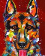 Colorful German Shepherd Paint By Numbers