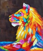 Colorful King Lion Paint By Numbers