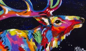 Colorful Reindeer Paint By Numbers