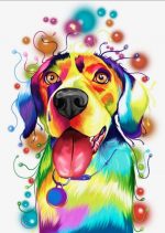 Colorful Retriever Dog Paint By Numbers