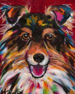 Colorful Sheltie Dog Paint By Numbers