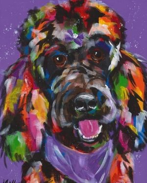 Colorful Standard Poodle Paint By Numbers