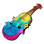 Colorful Violin Paint By Numbers