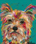 Colorful Yorkie Dog Paint By Numbers