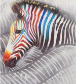 Colorful Zebra Paint By Numbers