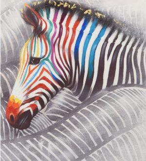 Colorful Zebra Paint By Numbers