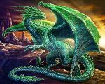 Green Dragon Paint By Numbers