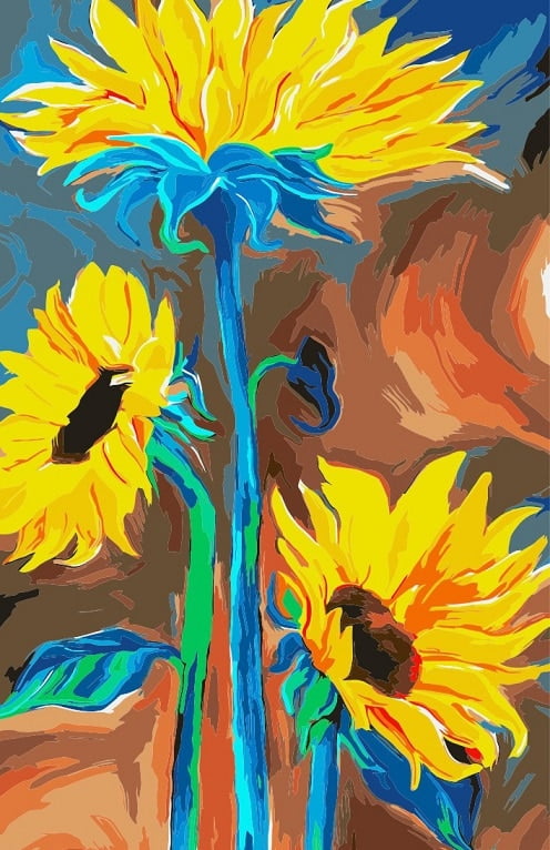 Sunflowers Flowers Paint By Numbers