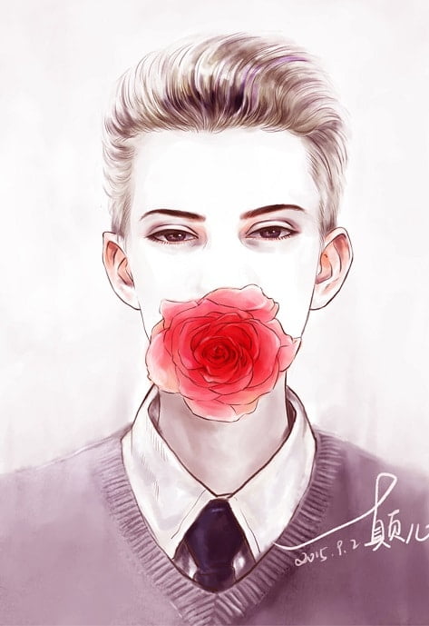 Boy With Rose Paint By Numbers