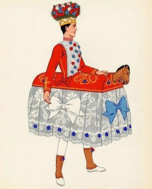 Basque Dancer With Hobby Horse Paint By Numbers