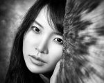Black And White Asian Girl Paint By Numbers