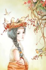 Girl With Bird Nest Paint By Numbers