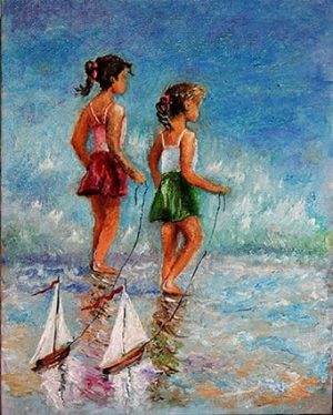 Girls In The Beach Paint By Numbers