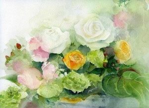 Green Garden Roses Paint By Numbers