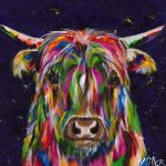 Colorful Highland Cow Paint By Numbers