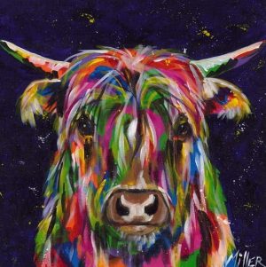 Colorful Highland Cow Paint By Numbers