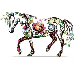 Floral Horse Paint By Numbers