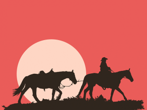 Horses Silhouette Paint By Numbers