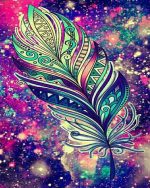 Galaxy Feather Paint By Numbers