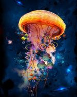 Galaxy Jellyfish paint By Numbers