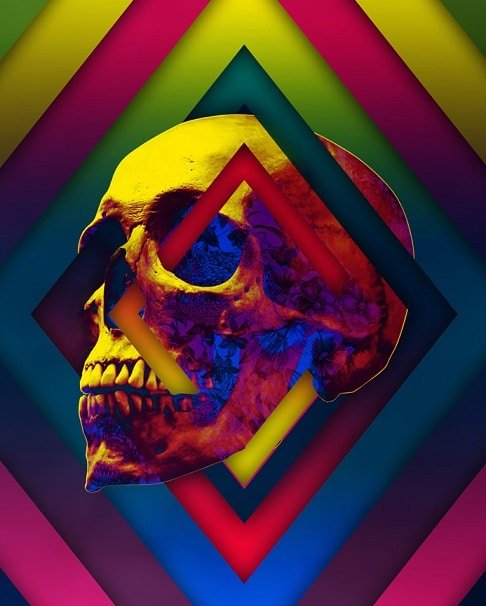 Skull Head Paint By Numbers