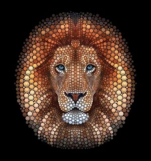 Circles Lion Paint By Numbers