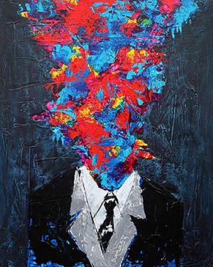 Abstract Colorful Head Paint By Numbers