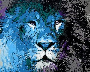 Blue Lion Paint By Numbers