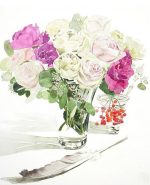 Pink And White Roses Paint By Numbers