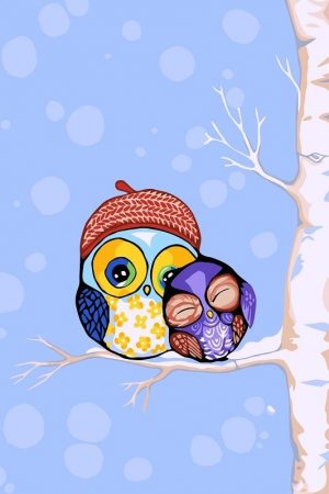 Owl Mother And Baby Paint By Numbers