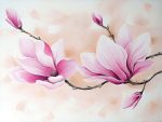 Pink Magnolia Paint By Numbers